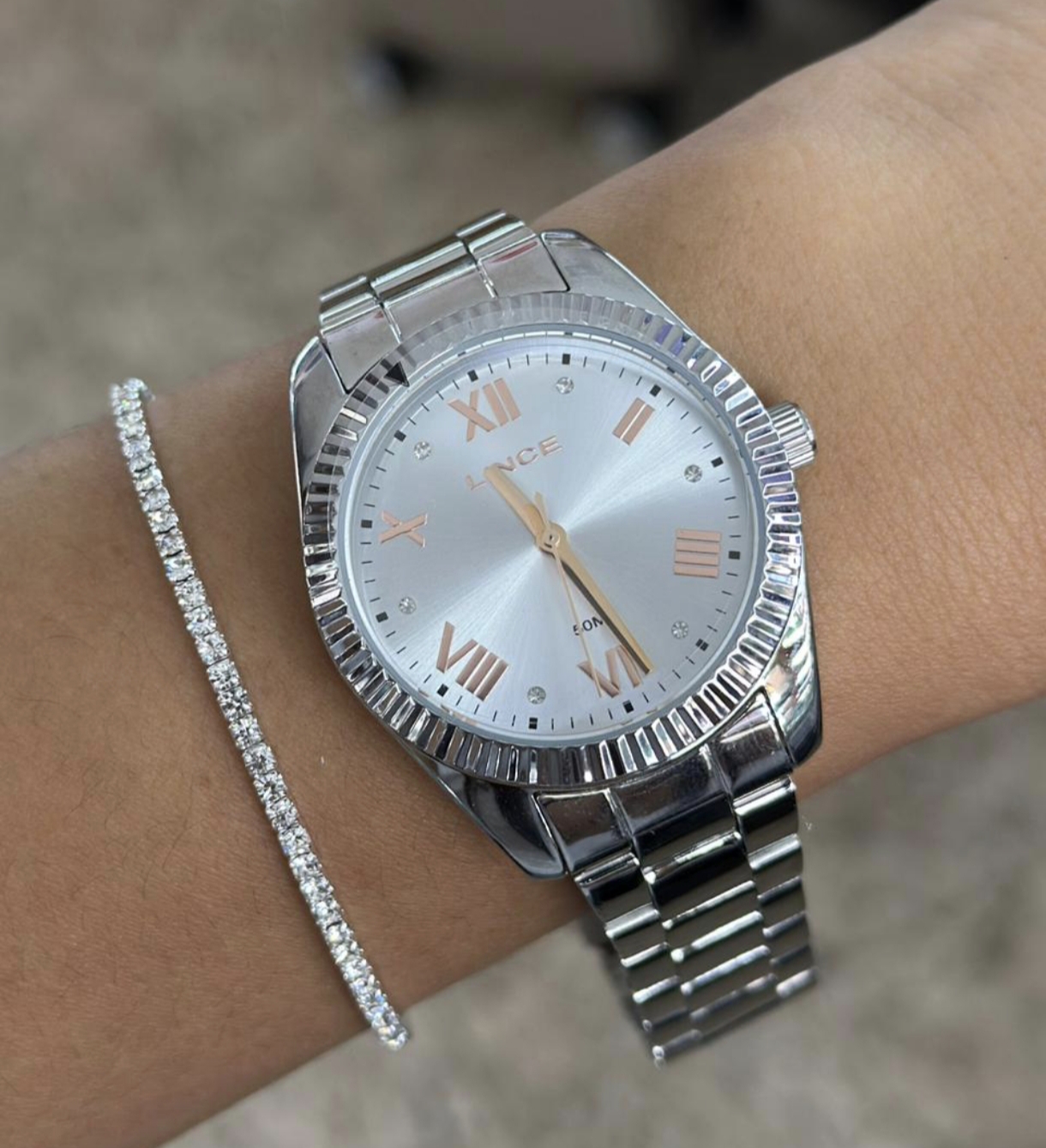 RELÓGIO LINCE PRATA ANALÓGICO 