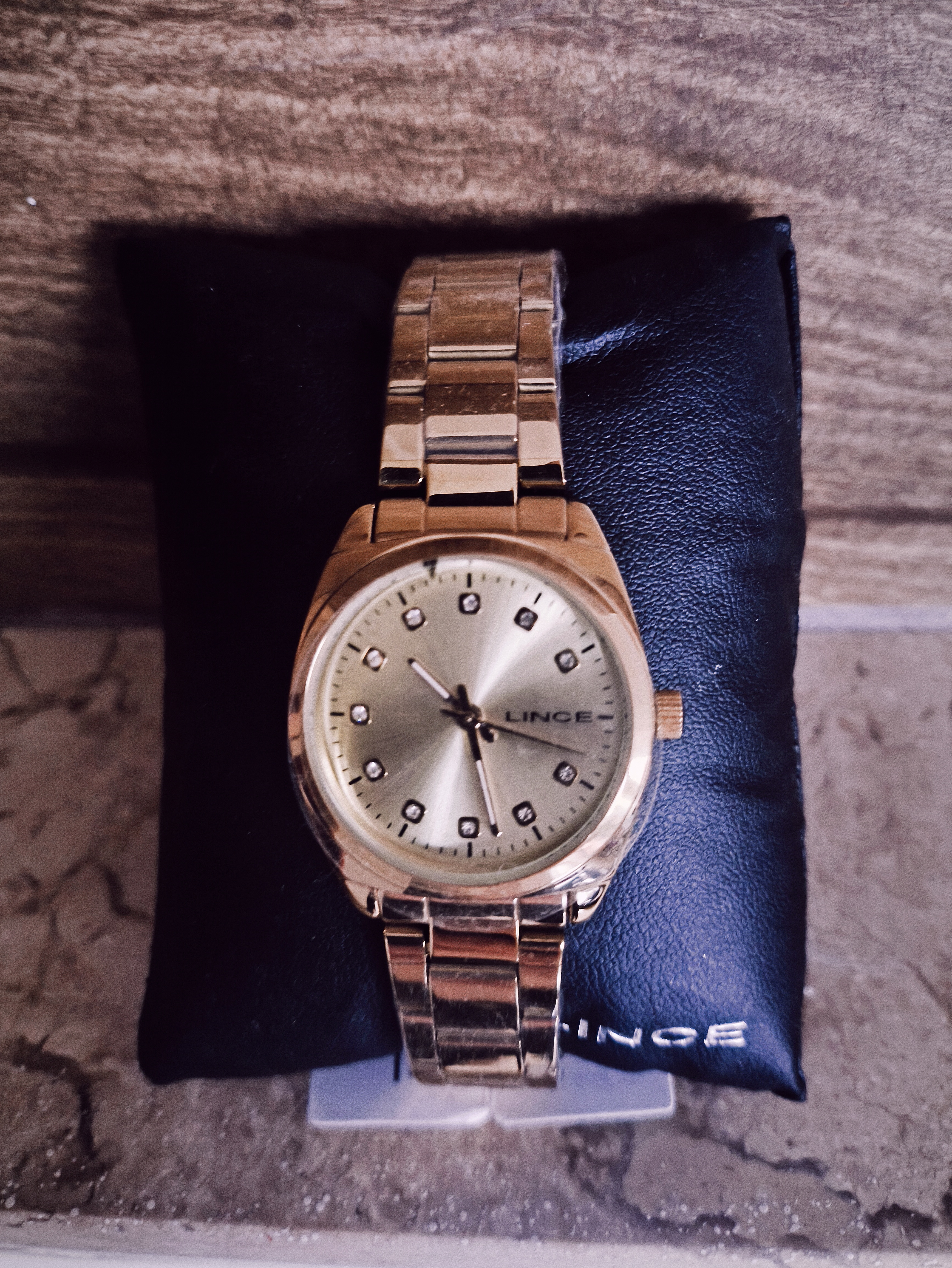 RELÓGIO LINCE MINI DOURADO