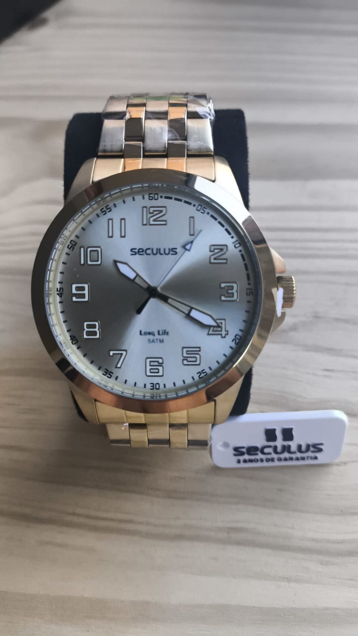 Relógio Seculus masculino Long Life