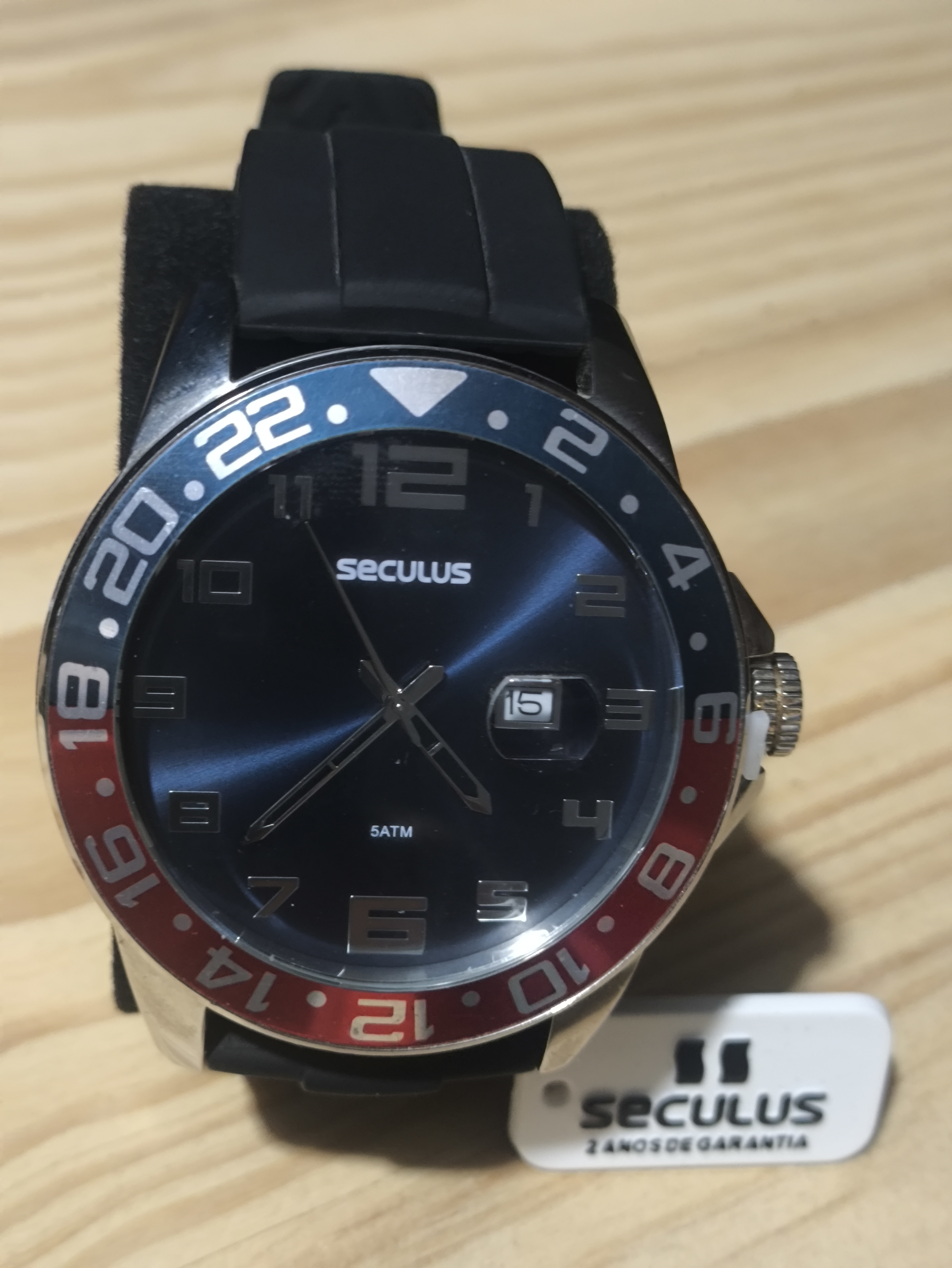 Relógio Seculus masculino bicolor 