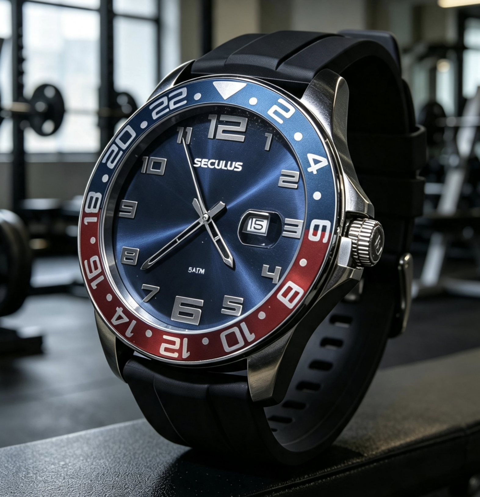 Relógio Seculus masculino bicolor 