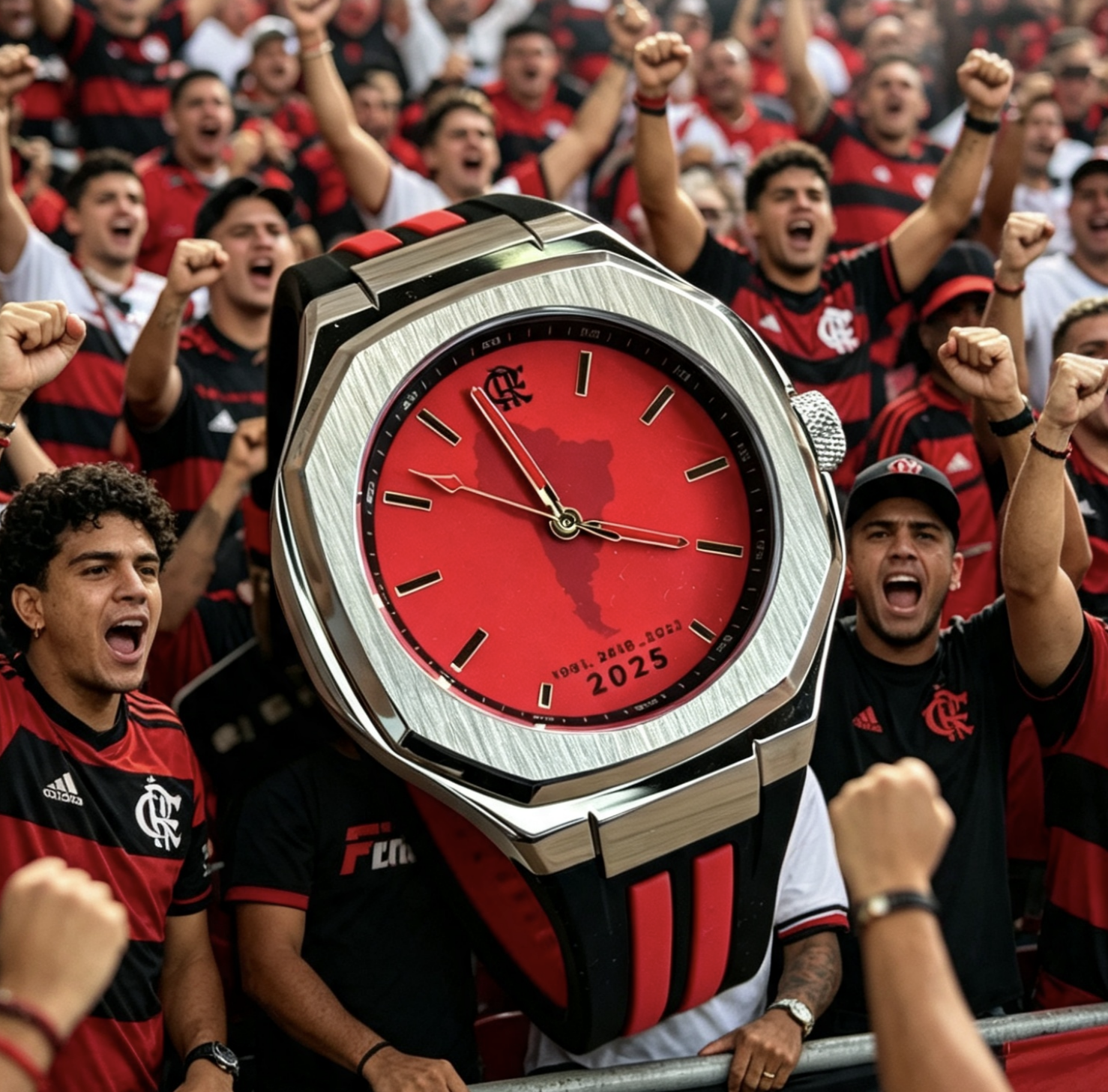 Relógio Clube de Regatas Flamengo Tetra 